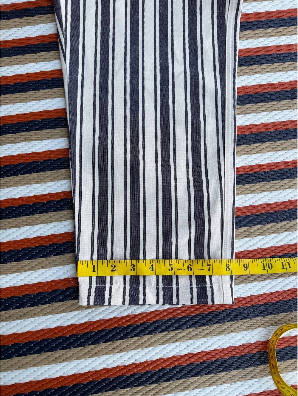 ORLEBAR BROWN Sonoran Striped Cotton-Canvas Drawstring Trousers Size 32 - Picture 8 of 9
